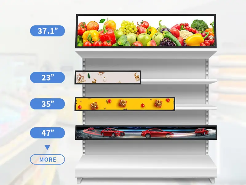 Ultra-Wide Stretched Bar LCD Display for Retail Shelf Edge Advertising10